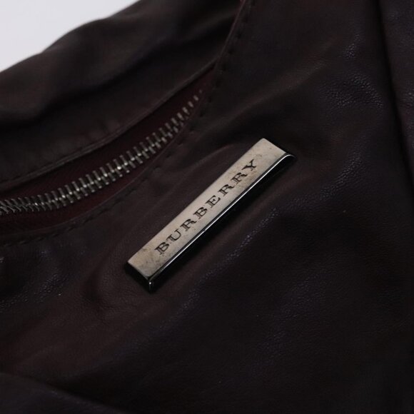 BURBERRY Shoulder Bag Leather Brown Auth ti2934 - Picture 10 of 13
